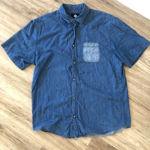 Men’s Cotton On Polka Dot Short Sleeve Shirt  XXL